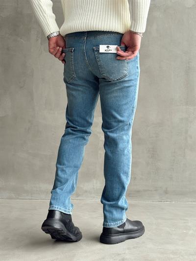 Erkek Premium Kalite Regular Kalıp Kot Pantolon Jeans-Light Blue(E1247) TD:634-1