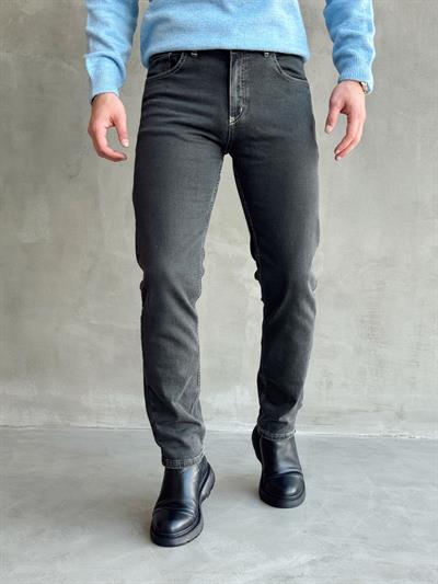 Erkek Premium Kalite Regular Kalıp Kot Pantolon Jeans-Washed Black(E1247) TD:720