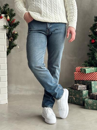 Erkek Premium Kalite Regular Kalıp Kot Pantolon Jeans-Wash Blue(E1247) TD:673-1Ketench
