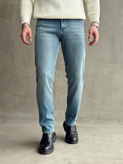 Erkek Premium Kalite Regular Kalıp Kot Pantolon Jeans-Light Blue(E1247) TD:634-1Ketench