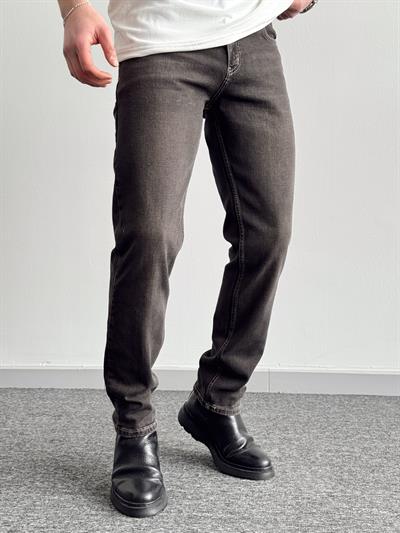 Erkek Premium Kalite Regular Kalıp Kot Pantolon Jeans-Charcoal Grey(E1247) TD:424