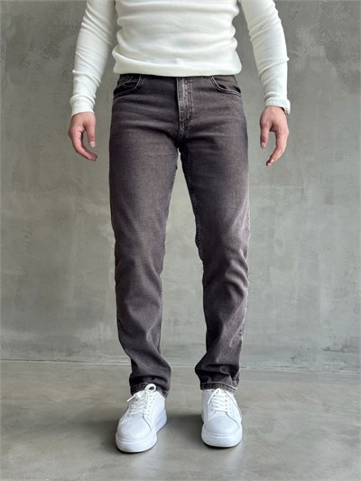 Erkek Premium Kalite Regular Kalıp Kot Pantolon Jeans-Warm Charcoal(E1247) TD:488