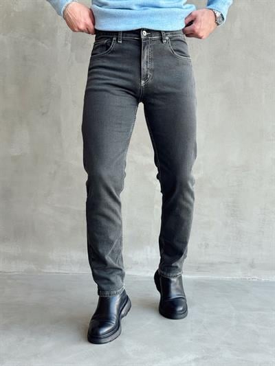 Erkek Premium Kalite Regular Kalıp Kot Pantolon Jeans-Washed Black(E1247) TD:720