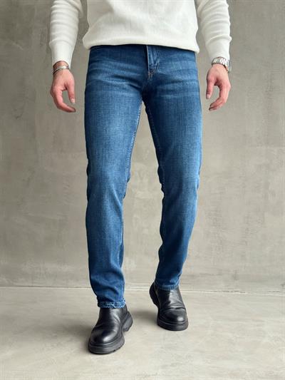 Erkek Premium Kalite Regular Kalıp Kot Pantolon Jeans-Dark Blue(E1247) TD:912-1Ketench