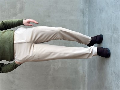 Erkek Premium Yüksek Kalite Beli Ekstra Lastikli Düğme ve Kopça Detaylı Regular Kalıp Kışlık Gabardin Kumaş Pantolon-Bej(E1869)