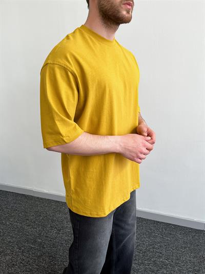 Erkek Premium Yüksek Kalite Düz Oversize T-Shirt-Hardal(E1047)