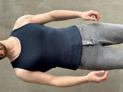 Erkek Premium Yüksek Kalite Slim Fit Fitilli Atlet-Lacivert(E1670)