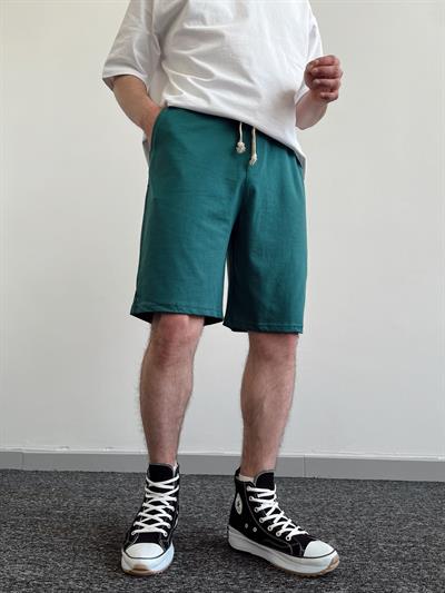Erkek Regular Fit Örme Basic Şort-Nefti(E1048)