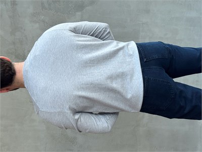 Erkek Trend Model Regular Fit Bisiklet Yaka Ribana Detay İnce Triko Kazak-Gri(E1808)