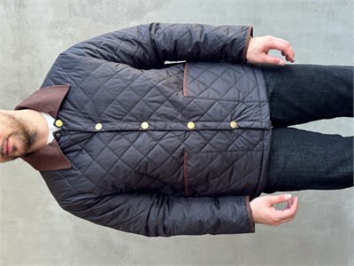 Erkek Trend Model Regular Fit Kadife Yaka Baklava Desenli Ceket-Siyah(E1810)