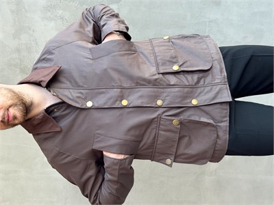 Erkek Trend Model Regular Fit Kadife Yaka Torba Cepli Dokuma Kumaş Ceket-Kahverengi(E1811)