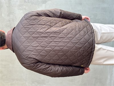Erkek Trend Model Regular Fit Kadife Yaka Baklava Desenli Ceket-Kahverengi(E1810)