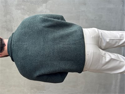 Erkek Trend Model Regular Kalıp Dik Yaka Yarım Fermuarlı Brazilian Örme Triko Kazak-Nefti(E1865)