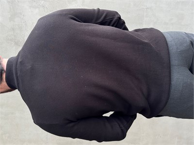Erkek Trend Model Regular Kalıp Dik Yaka Yarım Fermuarlı Triko Kazak-Siyah(E1864)