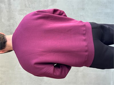 Erkek Yani Sezon Oversize Kalıp Bisiklet Yaka 3 İplik Basic Sweat-Bordo(E1807)