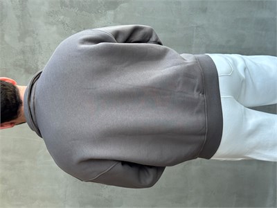 Erkek Yani Sezon Oversize Kalıp Yarım Fermuarlı 3 İplik Basic Sweat-Antrasit(E1806)