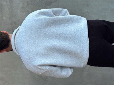 Erkek Yani Sezon Oversize Kalıp Yarım Fermuarlı 3 İplik Basic Sweat-Melange(E1806)