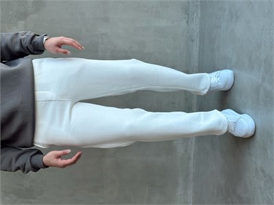 Erkek Yeni Sezon 3 İplik Baggy Kalıp Basic Eşofman-Beyaz(E1803)