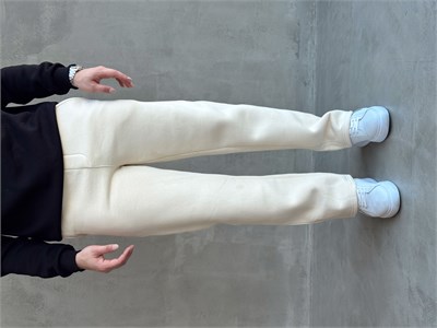 Erkek Yeni Sezon 3 İplik Baggy Kalıp Basic Eşofman-Bej(E1803)