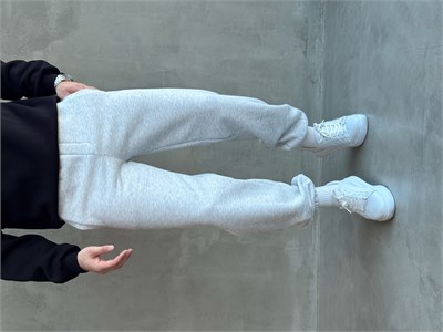 Erkek Yeni Sezon 3 İplik Geniş Kalıp Jogger Basic Eşofman-Melange(E1804)