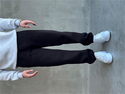 Erkek Yeni Sezon 3 İplik Geniş Kalıp Jogger Basic Eşofman-Siyah(E1804)
