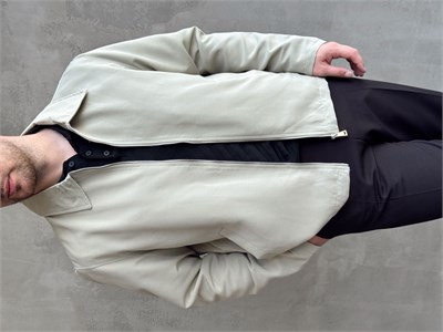 Erkek Yeni Sezon Oversize Kalıp İçi Astarlı Gabardin Kumaş Ceket-Çağla(E1795)