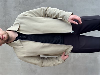 Erkek Yeni Sezon Oversize Kalıp İçi Astarlı Gabardin Kumaş Ceket-Haki(E1795)