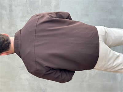 Erkek Yeni Sezon Oversize Kalıp İçi Astarlı Gabardin Kumaş Ceket-Kahverengi(E1797)