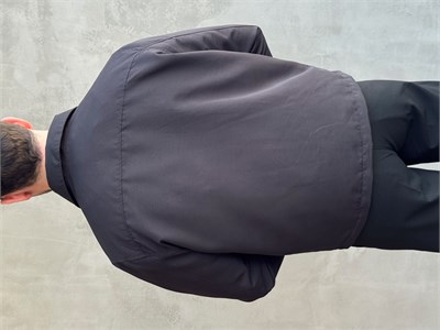 Erkek Yeni Sezon Oversize Kalıp İçi Astarlı Gabardin Kumaş Ceket-Siyah(E1795)