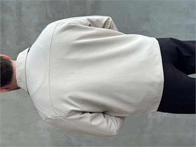 Erkek Yeni Sezon Oversize Kalıp İçi Astarlı Gabardin Kumaş Ceket-Bej(E1797)