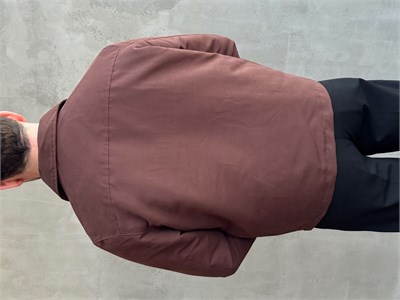 Erkek Yeni Sezon Oversize Kalıp İçi Astarlı Gabardin Kumaş Ceket-Kahverengi(E1795)