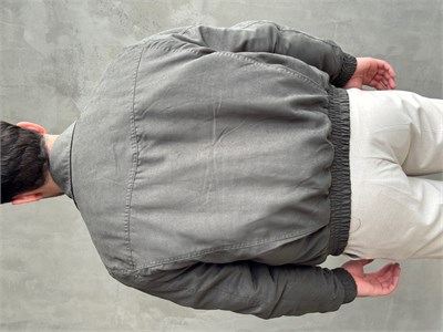 Erkek Yeni Sezon Oversize Kalıp İçi Elyaflı Bomber Süet Ceket-Haki(E1835)