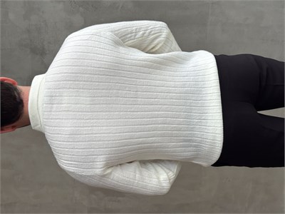 Erkek Yeni Sezon Regular Fit Düğme Detaylı Polo Yaka Triko Kazak-Ekru(E1833)