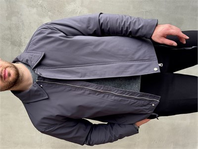 Erkek Yeni Sezon Regular Fit İçi Astarlı Elyaf Dolgulu Dokuma Kumaş Ceket-Antrasit(E1798)