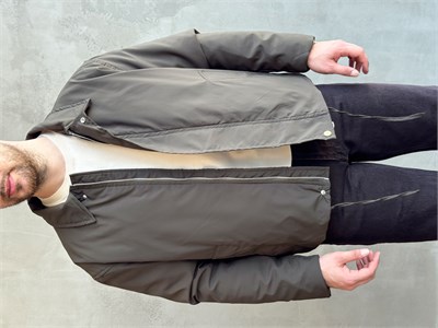 Erkek Yeni Sezon Regular Fit İçi Astarlı Elyaf Dolgulu Dokuma Kumaş Ceket-Haki(E1798)