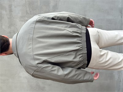 Erkek Yeni Sezon Regular Fit Kesim İçi Astarlı Beli Lastik Detay Gabardin Kumaş Ceket-Haki(E1801)
