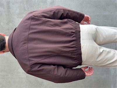 Erkek Yeni Sezon Regular Fit Kesim İçi Astarlı Beli Lastik Detay Gabardin Kumaş Ceket-Kahverengi(E1801)