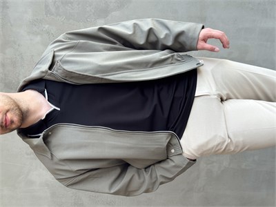 Erkek Yeni Sezon Regular Fit Kesim İçi Astarlı Beli Lastik Detay Gabardin Kumaş Ceket-Haki(E1801)