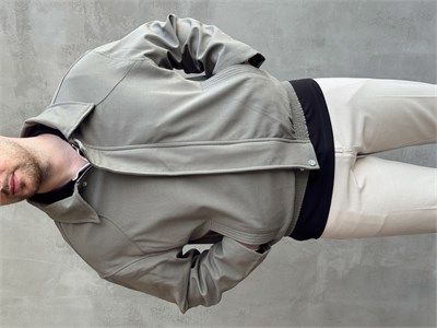 Erkek Yeni Sezon Regular Fit Kesim İçi Astarlı Beli Lastik Detay Gabardin Kumaş Ceket-Haki(E1801)Ketench