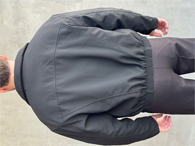 Erkek Yeni Sezon Regular Fit Kesim İçi Astarlı Beli Lastik Detay Gabardin Kumaş Ceket-Siyah(E1801)