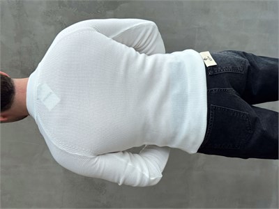 Erkek Yeni Sezon Regular Fit Yaka Düğmeli İnce Triko Kazak-Beyaz(E1788)