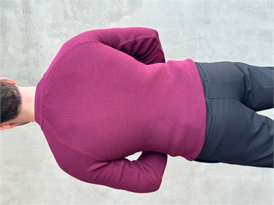 Erkek Yeni Sezon Regular Fit Yaka Düğmeli İnce Triko Kazak-Bordo(E1788)