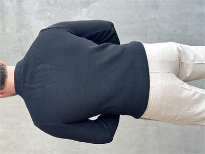 Erkek Yeni Sezon Regular Fit Yaka Fermuar Detaylı Triko Kazak-Siyah(E1790)