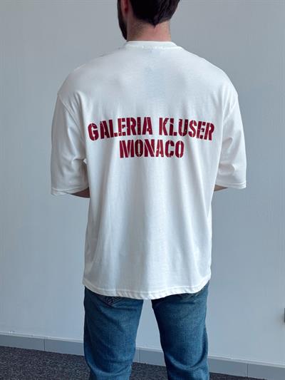 Erkek Yüksek Kalite Oversize Kalıp AW Baskı Detay T-Shirt-Beyaz(E1373)
