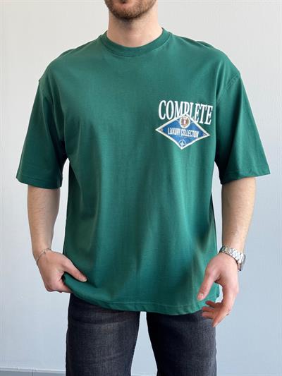 Erkek Yüksek Kalite Oversize Kalıp Complate Kabaran Baskı Detay T-Shirt-Nefti(E1370)