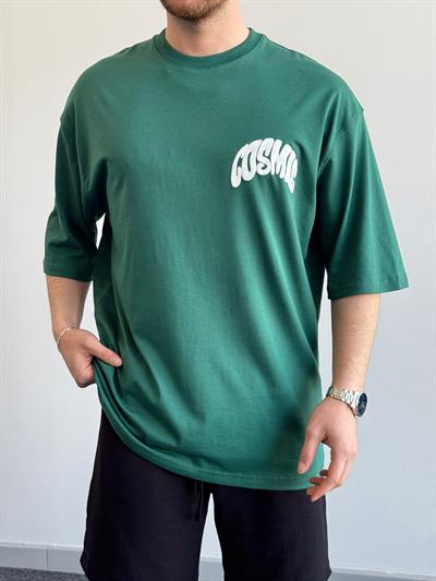 Erkek Yüksek Kalite Oversize Kalıp Cosmic Baskı Detay T-Shirt-Nefti(E1371)