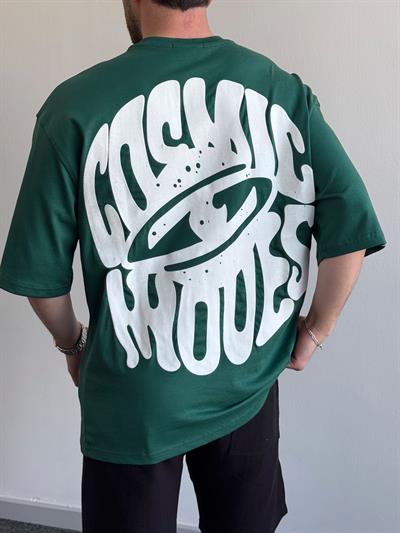 Erkek Yüksek Kalite Oversize Kalıp Cosmic Baskı Detay T-Shirt-Nefti(E1371)