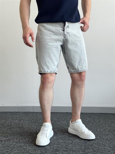 Erkek Yüksek Kalite Oversize Kalıp Denim Şort-Gri(E1422)TD:807
