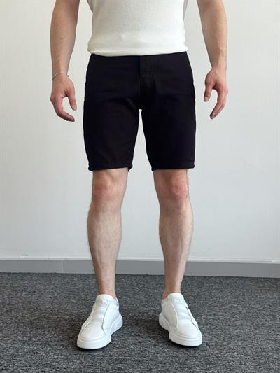 Erkek Yüksek Kalite Oversize Kalıp Denim Şort-Siyah(E1422)TD:463
