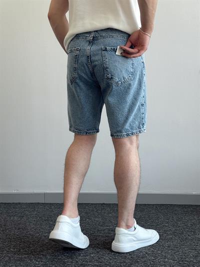 Erkek Yüksek Kalite Oversize Kalıp Denim Şort-Mavi(E1422)TD:484